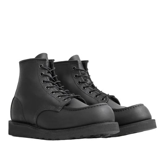 Red Wing Men's Classic Moc 6-inch Boot in Black Harness Leather