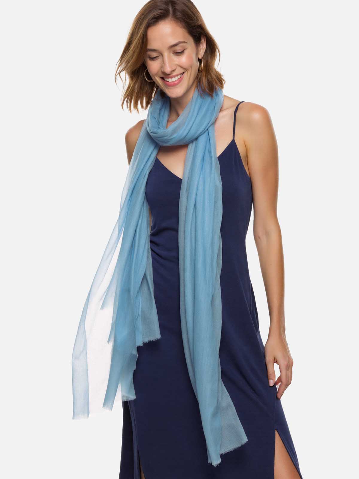 Featherlight Mist Cashmere Scarf