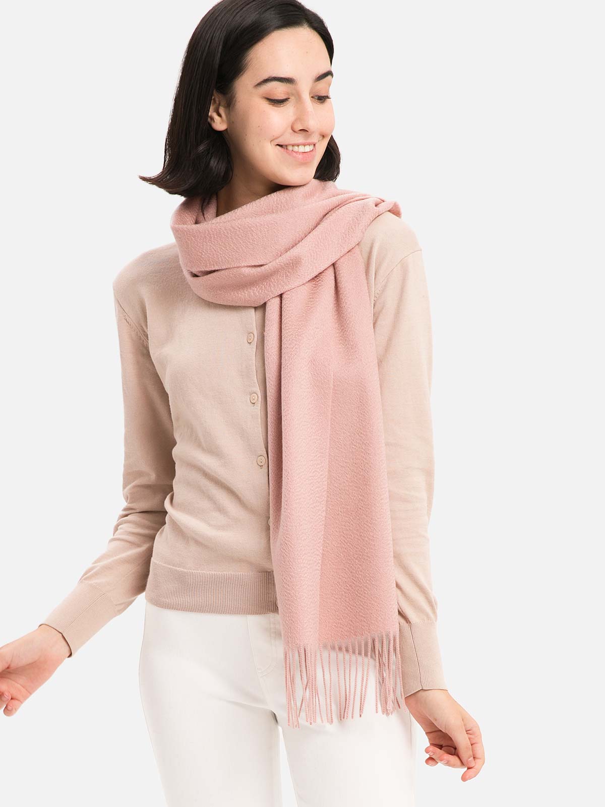 Pink Cashmere Scarf