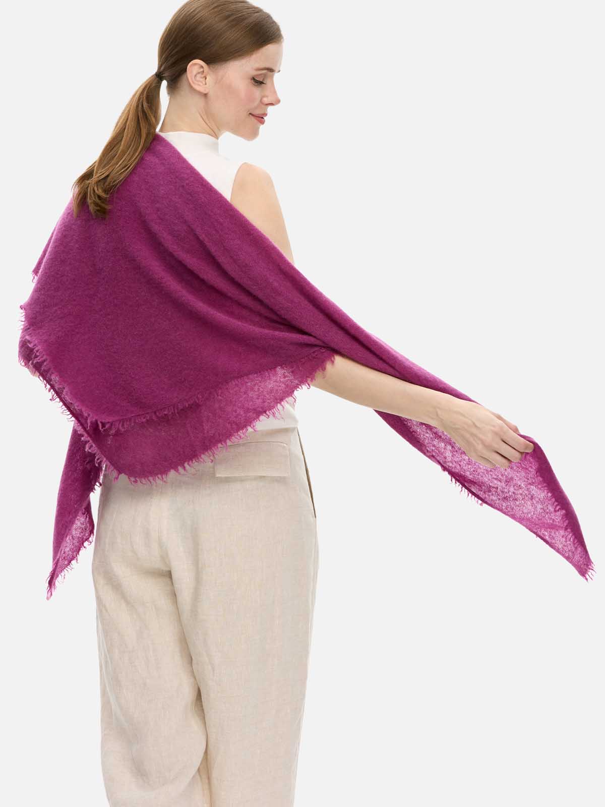 Plum CloudPuff Cashmere Scarf