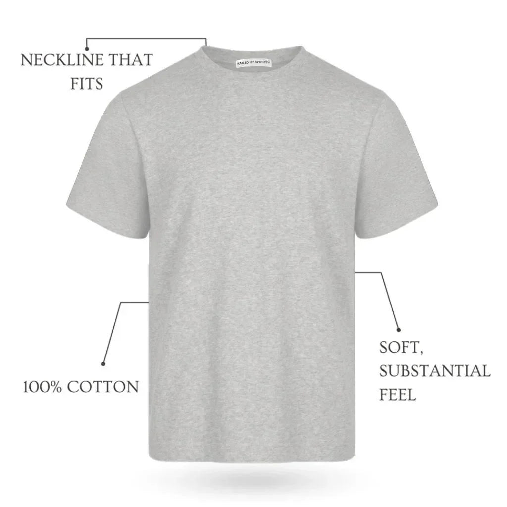ATHLETIC GREY LOOPWHEELED T-SHIRT 3-PACK