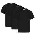 BLACK LOOPWHEELED T-SHIRT 3-PACK