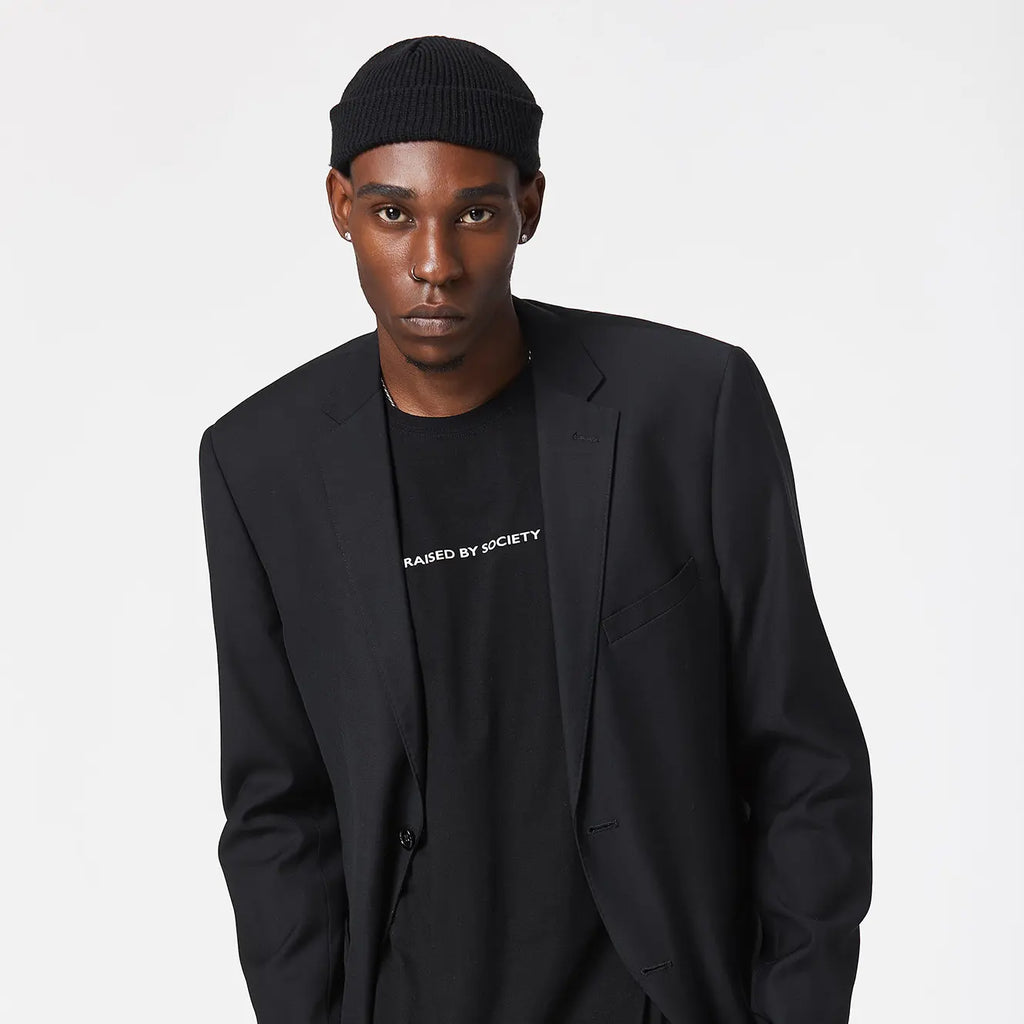 BLACK FISHERMAN BEANIE