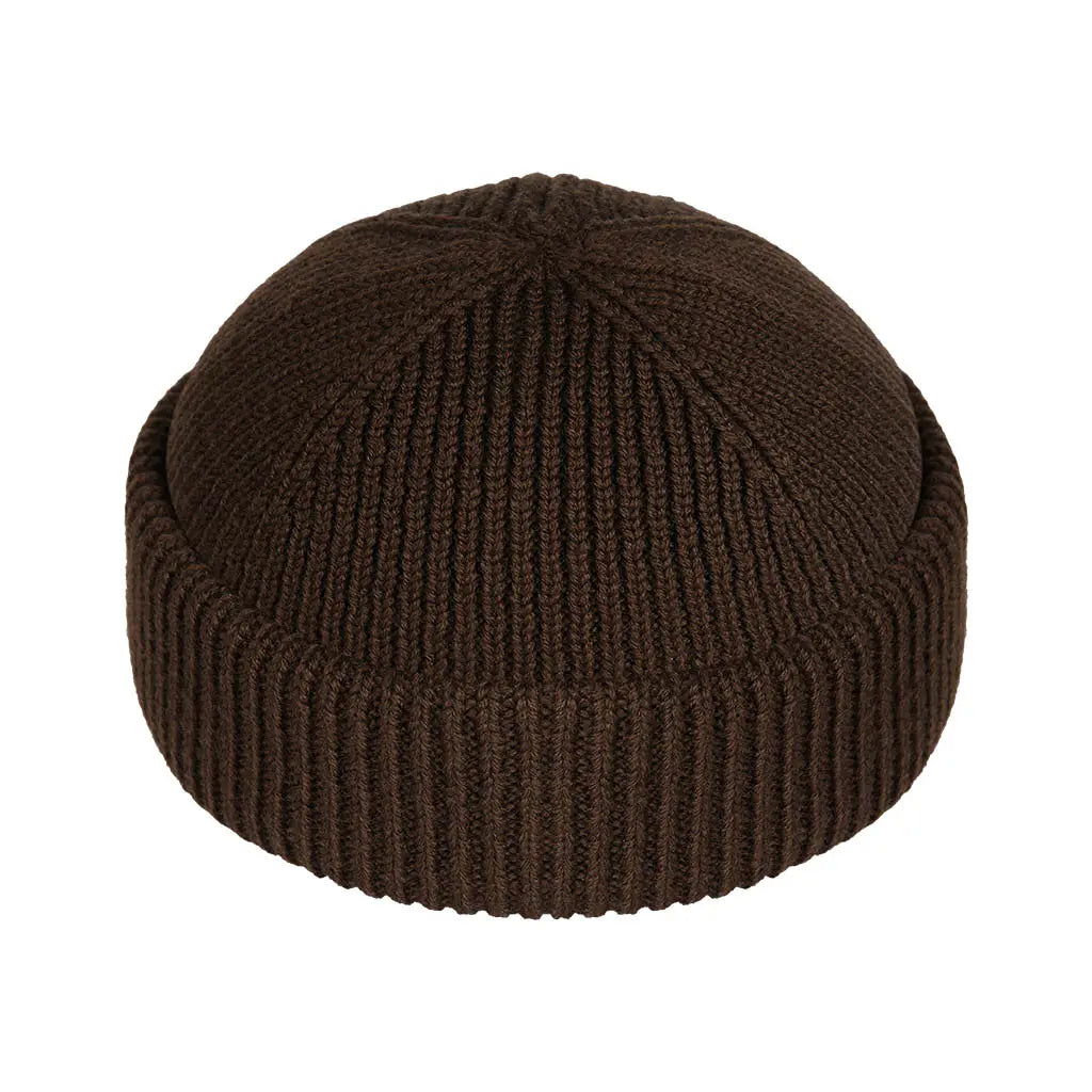 COFFEE BROWN SHORT BEANIE