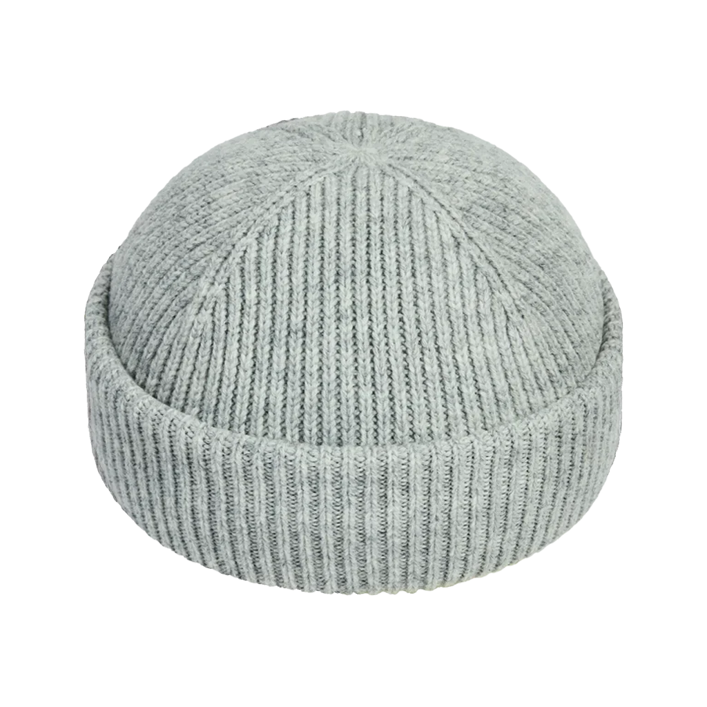 LIGHT GREY SHORT BEANIE