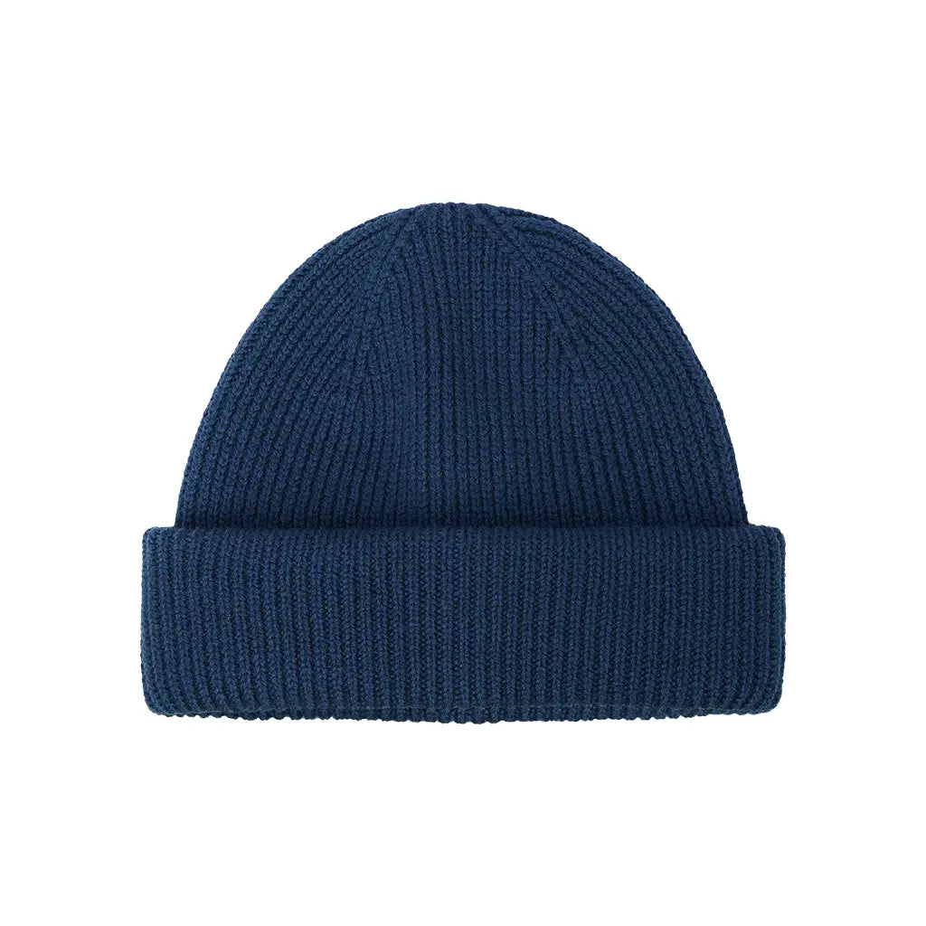 NAVY SHORT BEANIE