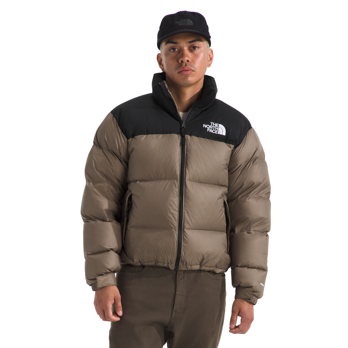The North Face Men's 1996 Retro Nuptse Jacket in Mocha Brown/TNF Black
