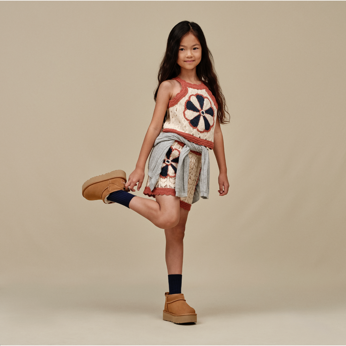 UGG Kid's Classic Ultra Mini Platform in Chestnut