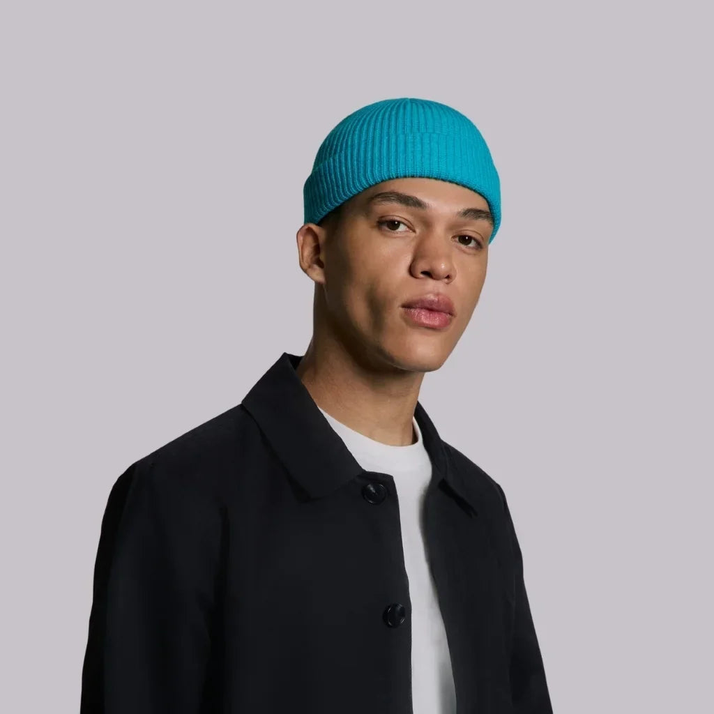 UNIVERSITY BLUE FISHERMAN BEANIE