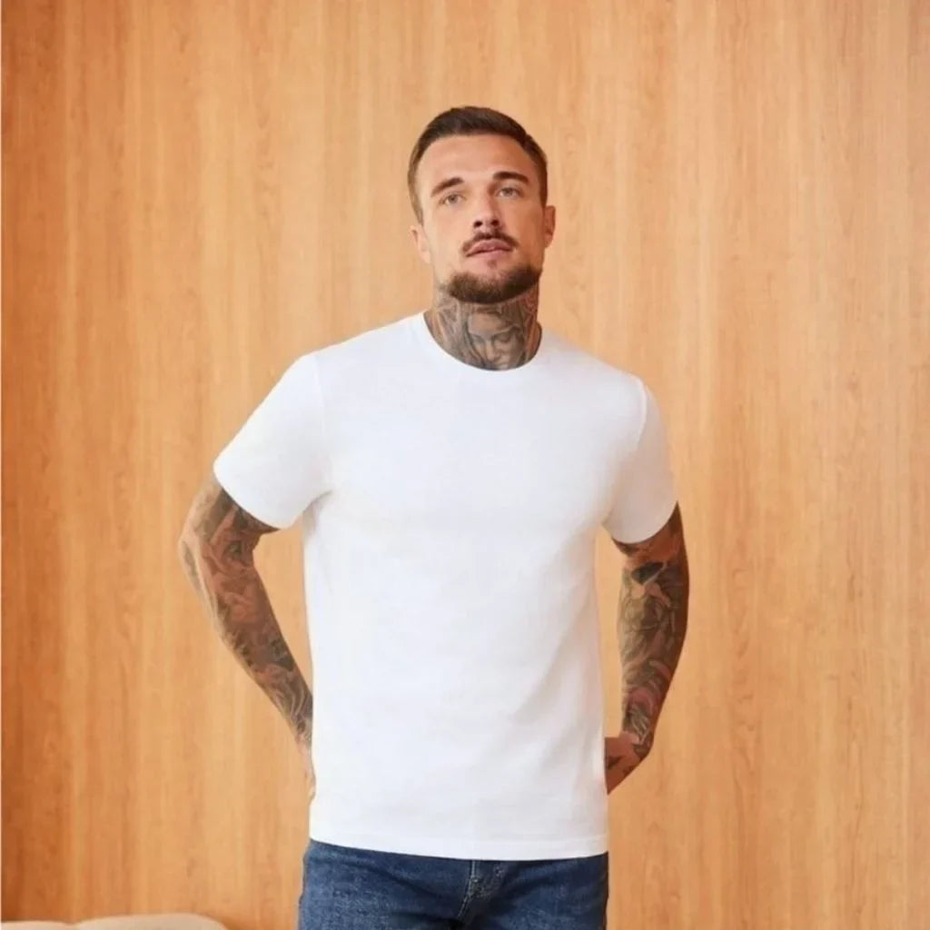 WHITE LOOPWHEELED T-SHIRT 3-PACK