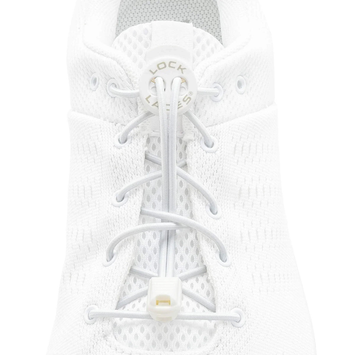 Solid No-Tie Shoelaces in White