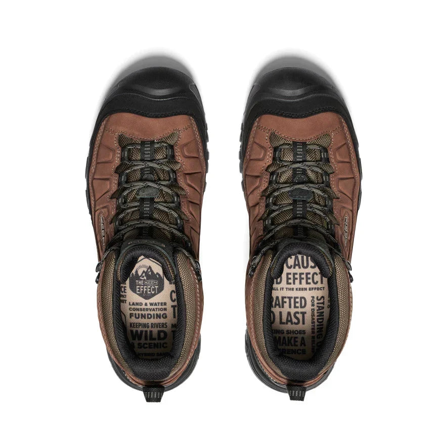 Keen Men's Targhee IV Waterproof Hiking Boot in Bison Black