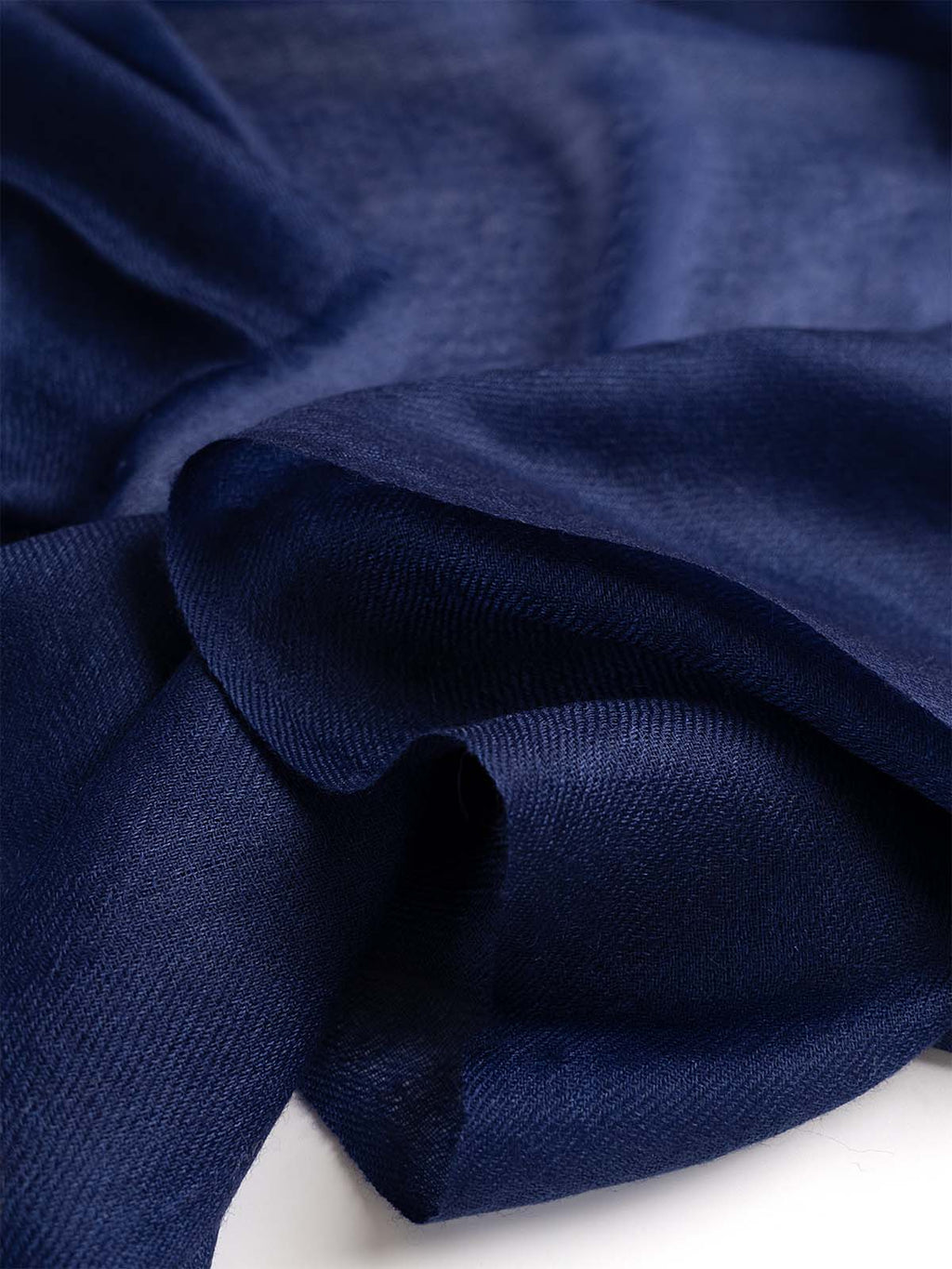 Square - Featherlight Solid Cashmere Scarf - Navy