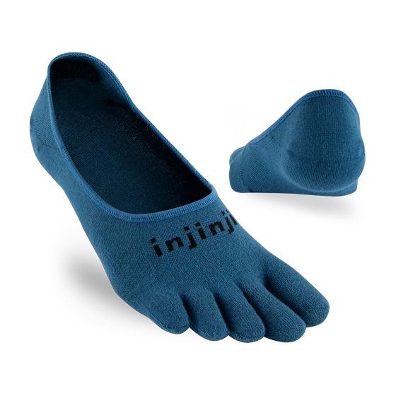 Injinji Men's Sport Lightweight Hidden Sock in Steel