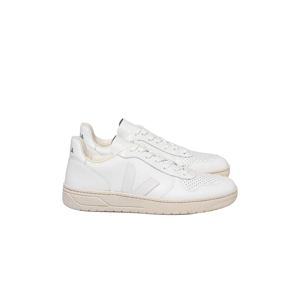 Veja Women's V-10 Leather Sneaker in Extra White
